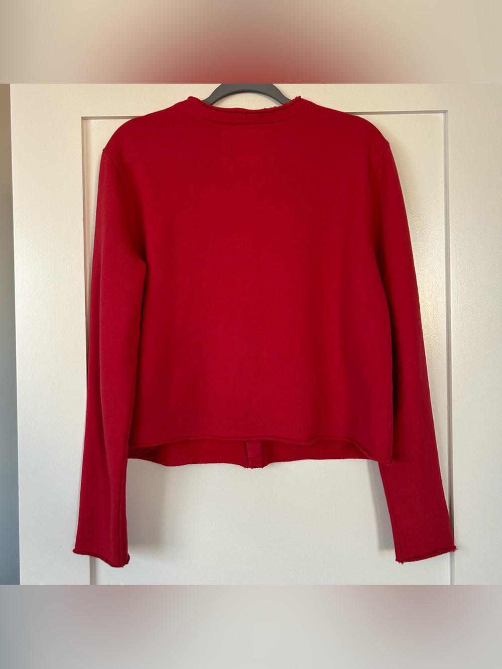 Frank & Eileen Jackie Sweatshirt Cardigan in Cherry Size Small - Picture 8 of 8
